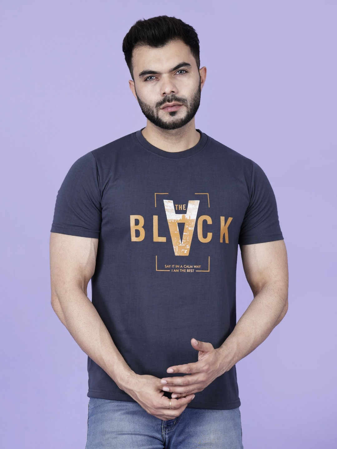 GREATMAN Men Printed Slim Fit T-shirt