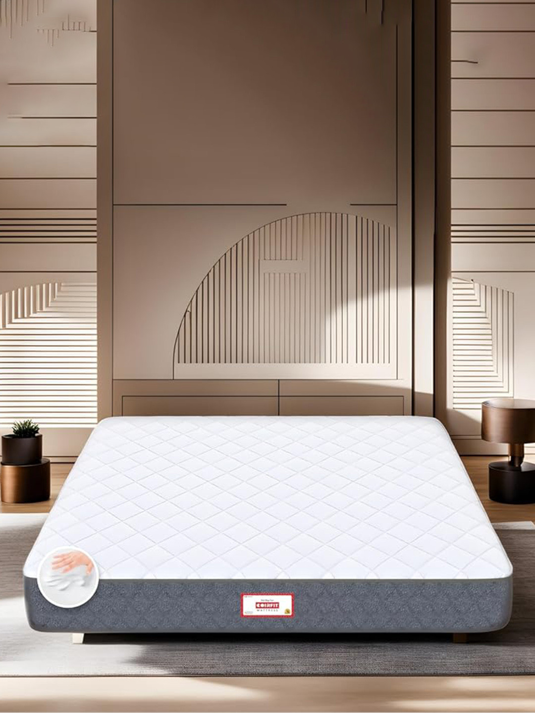 COIRFIT Twin Plus 5 Zone I-shape Tech.Memory Foam King Size 6 Inch Mattress (84X72)