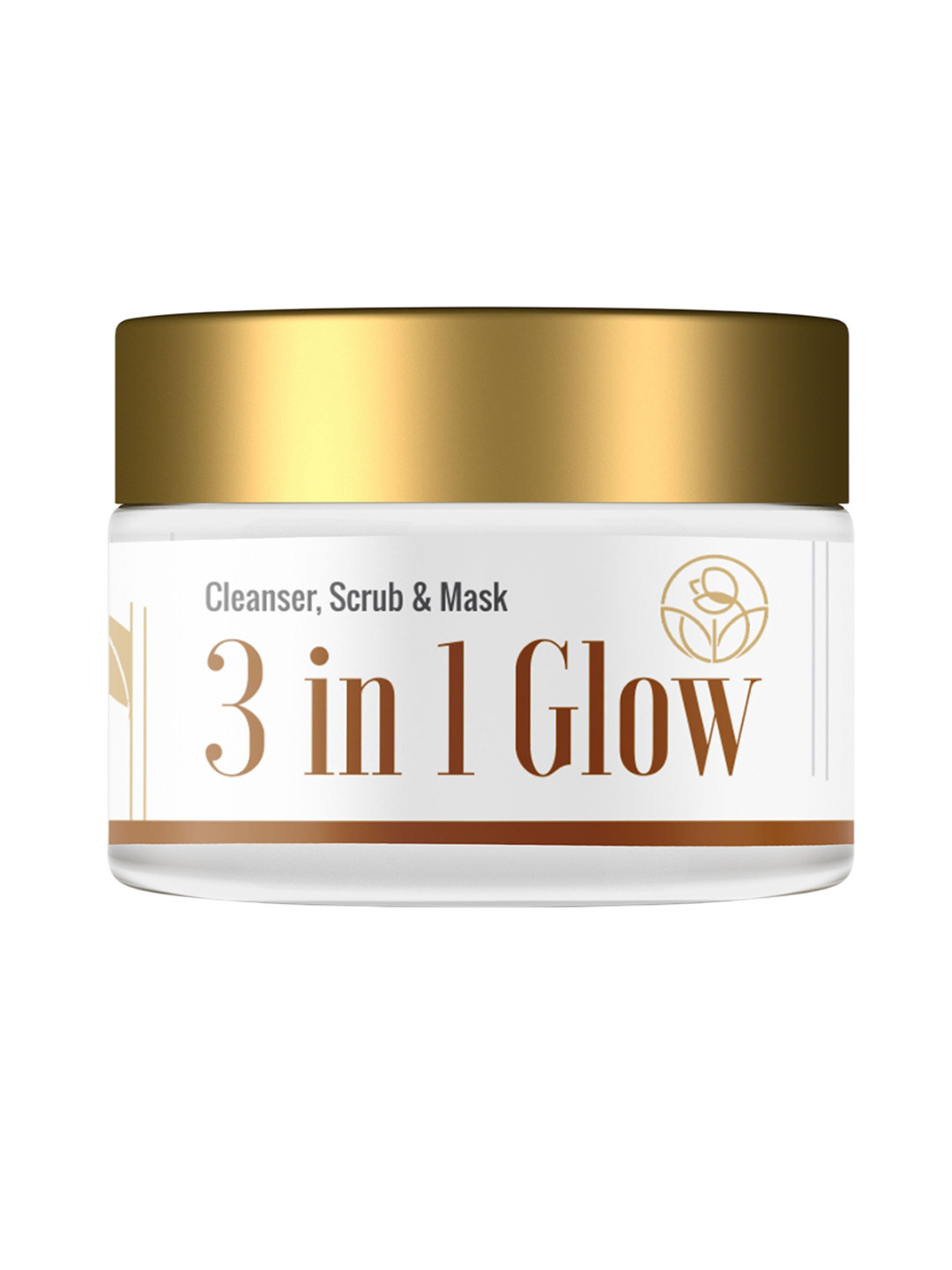 UTILIS 3 in 1 Glow Cleanser Scrub & Mask For Glowing Skin With Aloevera - 50 g