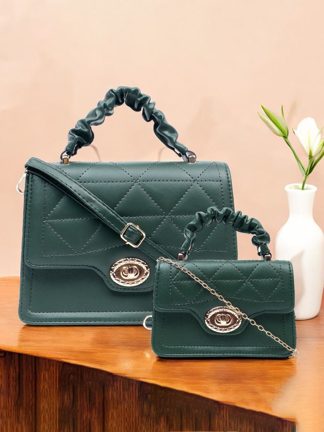 Pramadda Pure Luxury Women Structured Sling Bag with Quilted