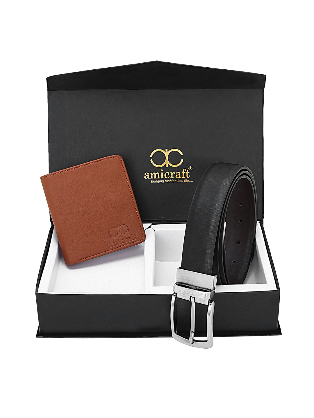 amicraft Men Belt & Wallet Gift Set  Comes with a box