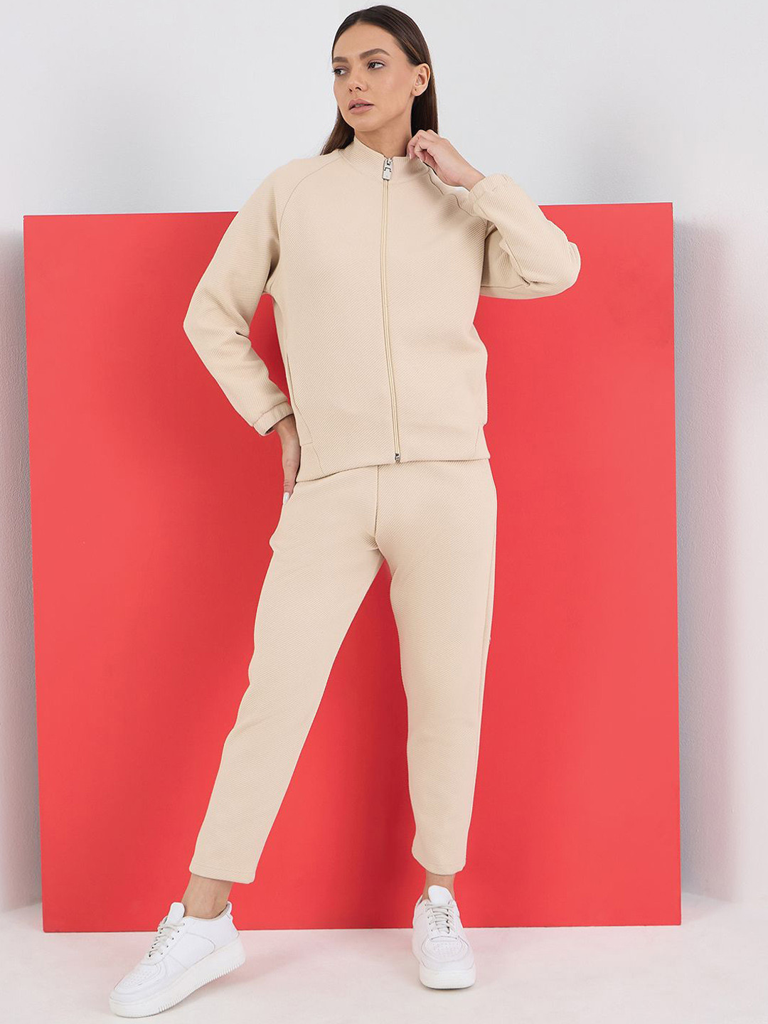 Sweet Dreams Mock Collar Track Suit