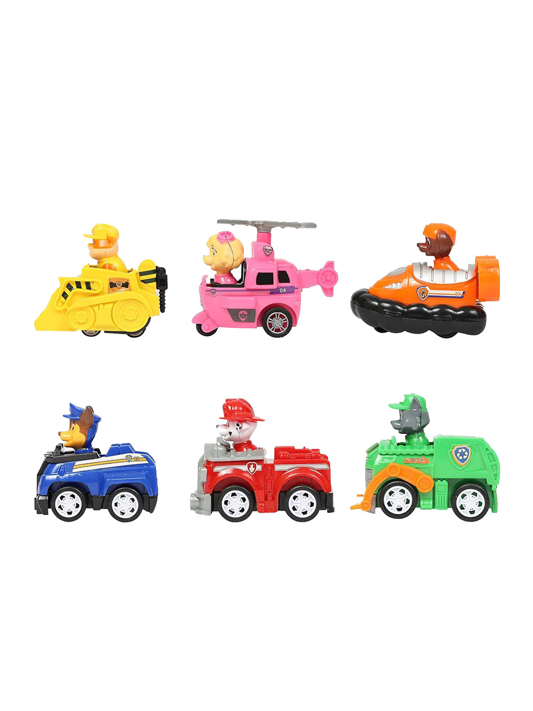 PIPALIYA Ready To Attack Pup Buddies Dogs With Vehicles Racer Pups