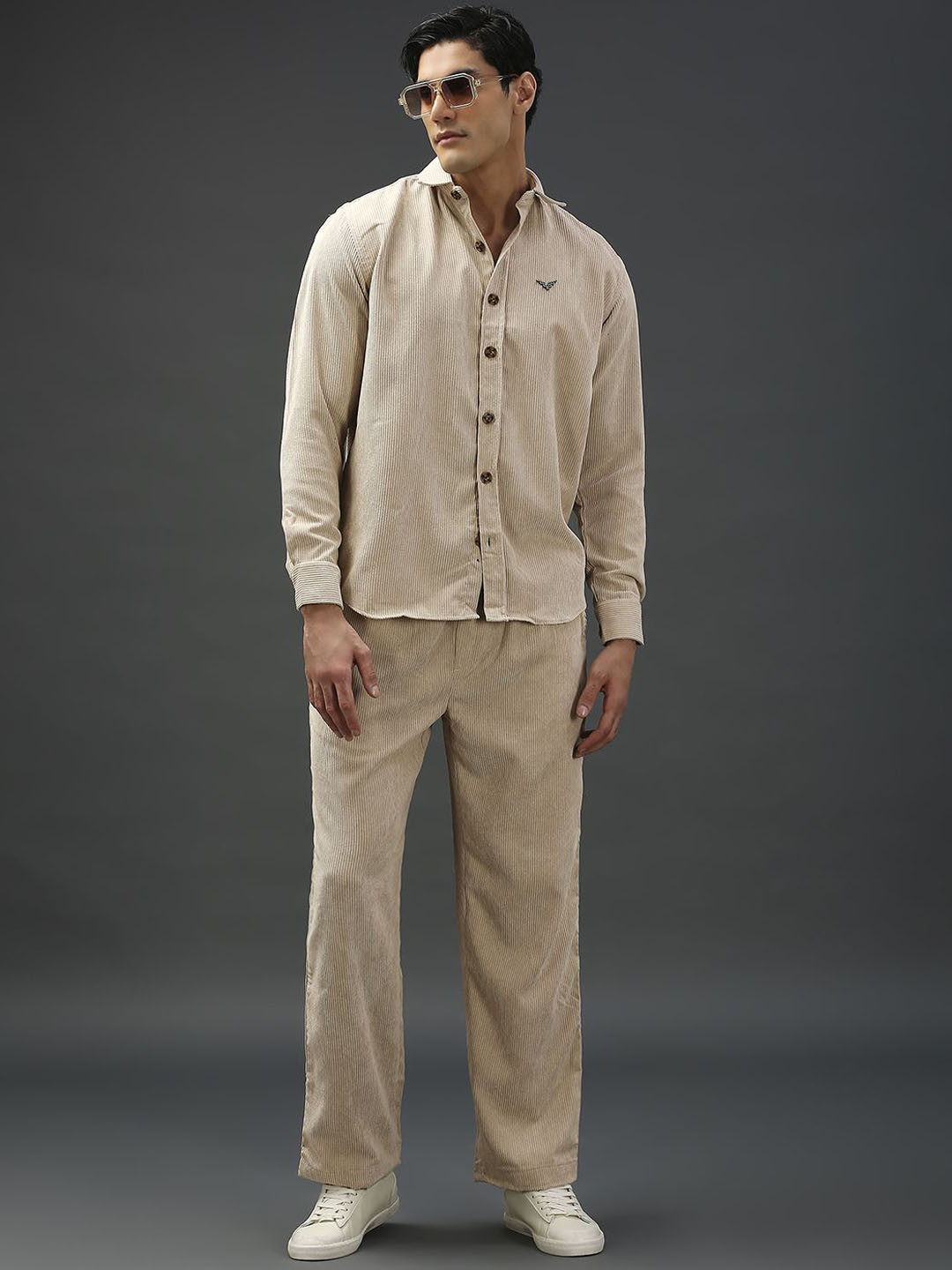 Vibe The Hype Men Corduroy Shirt With Trouser