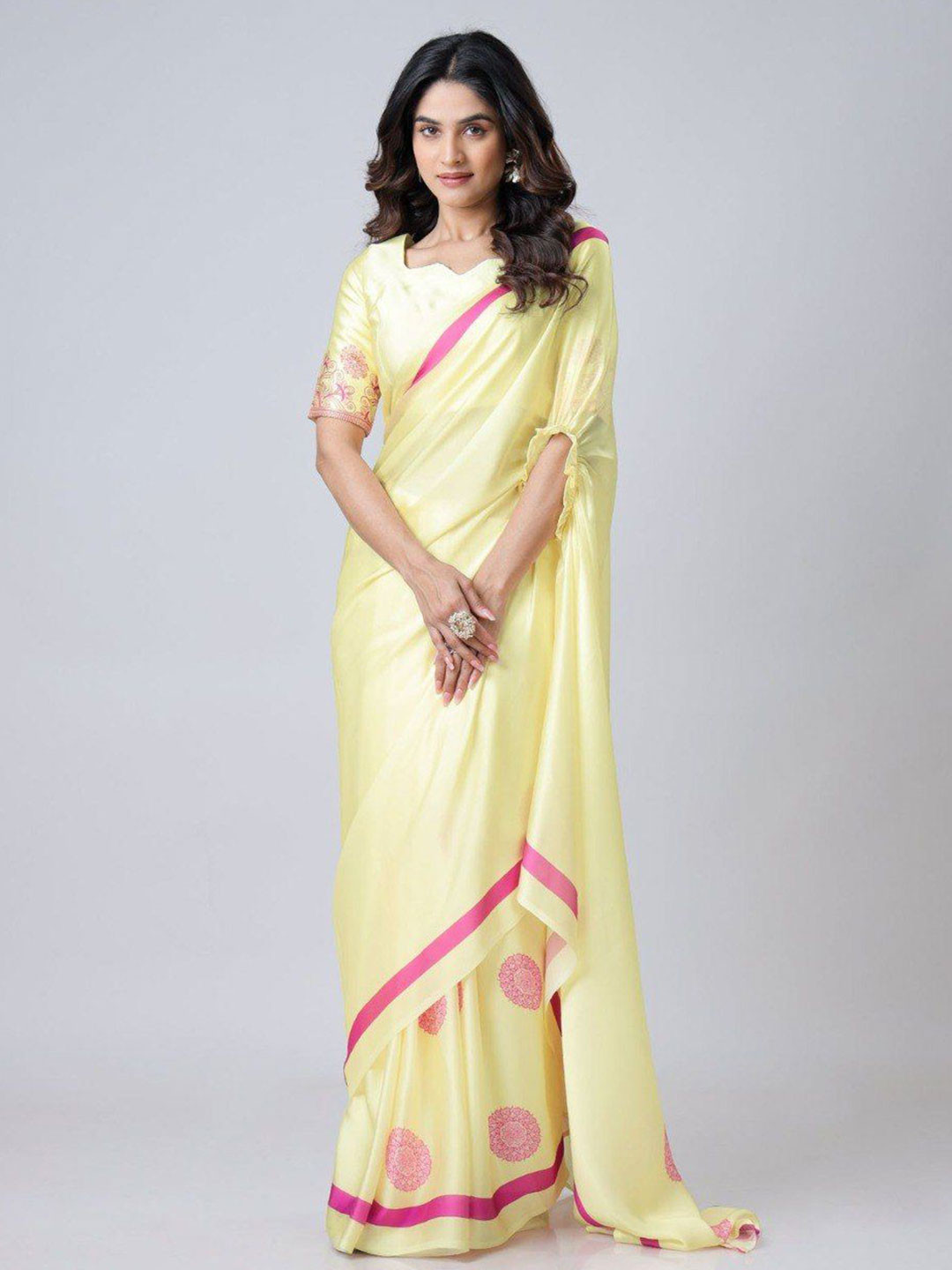 TRENDING KART Ethnic Motifs Pure Georgette Saree