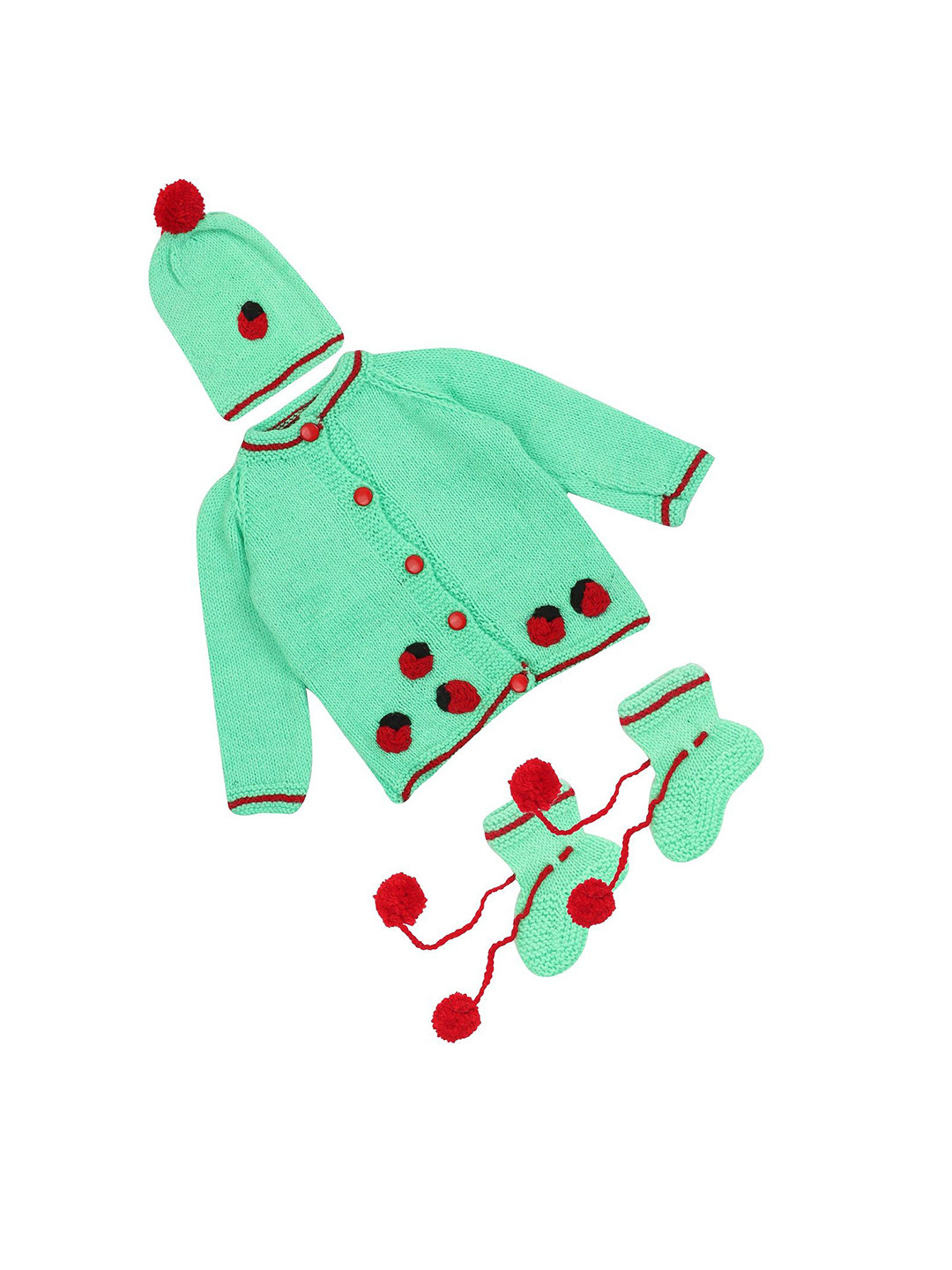 Tiekart Kids 4 Pcs Wool Baby Apparel Gift Set