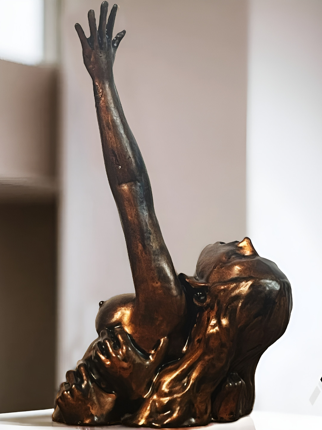 Archadia Trapped Girl Blue Polyresin Natural Living Room Medium Showpiece - 9.1 Inches