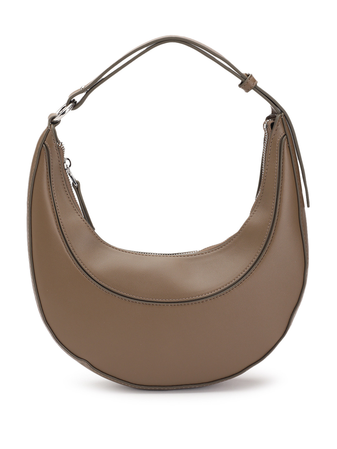 MANGO PU Half Moon Shoulder Bag
