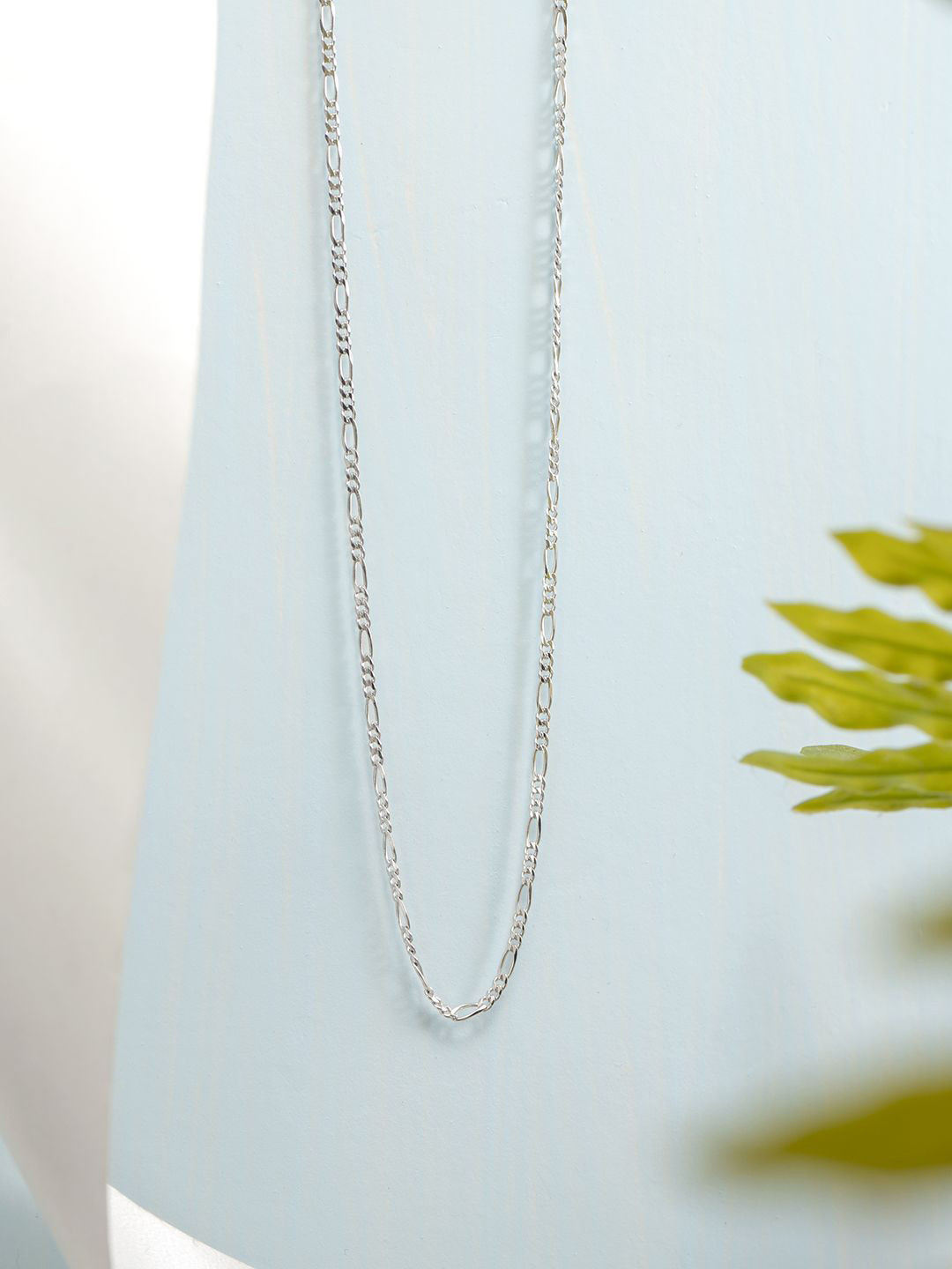 Zavya 925 Sterling Silver-Plated Figaro Chain