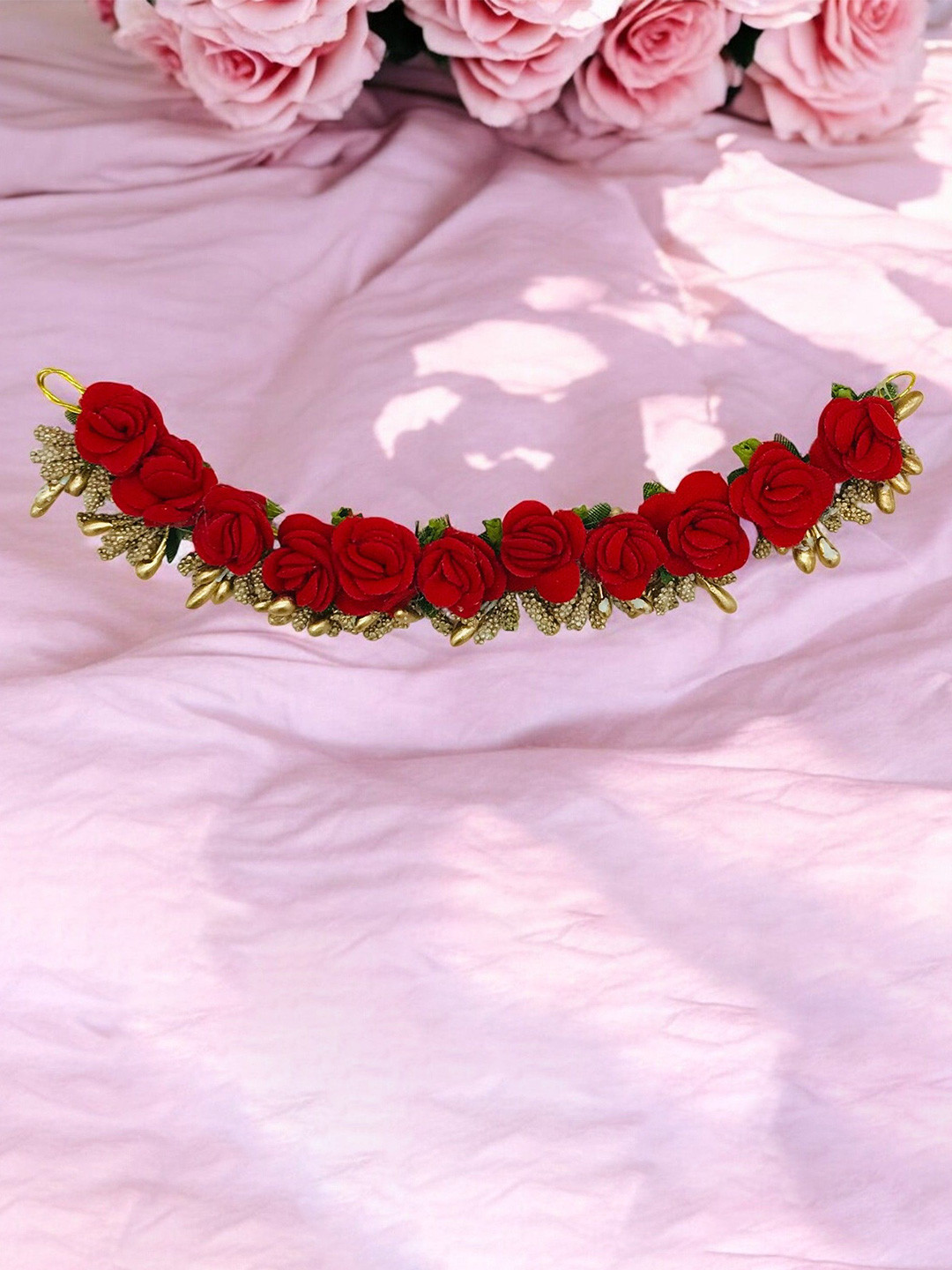 GADINFASHION Women Flower Crown Tiara Gajra