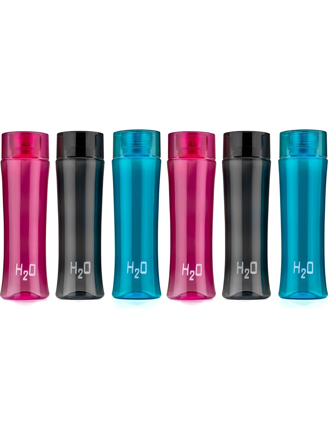 ReeQ My H2o Pink Solid Plastic Spill Proof 6 Piece Water Bottle - 1L