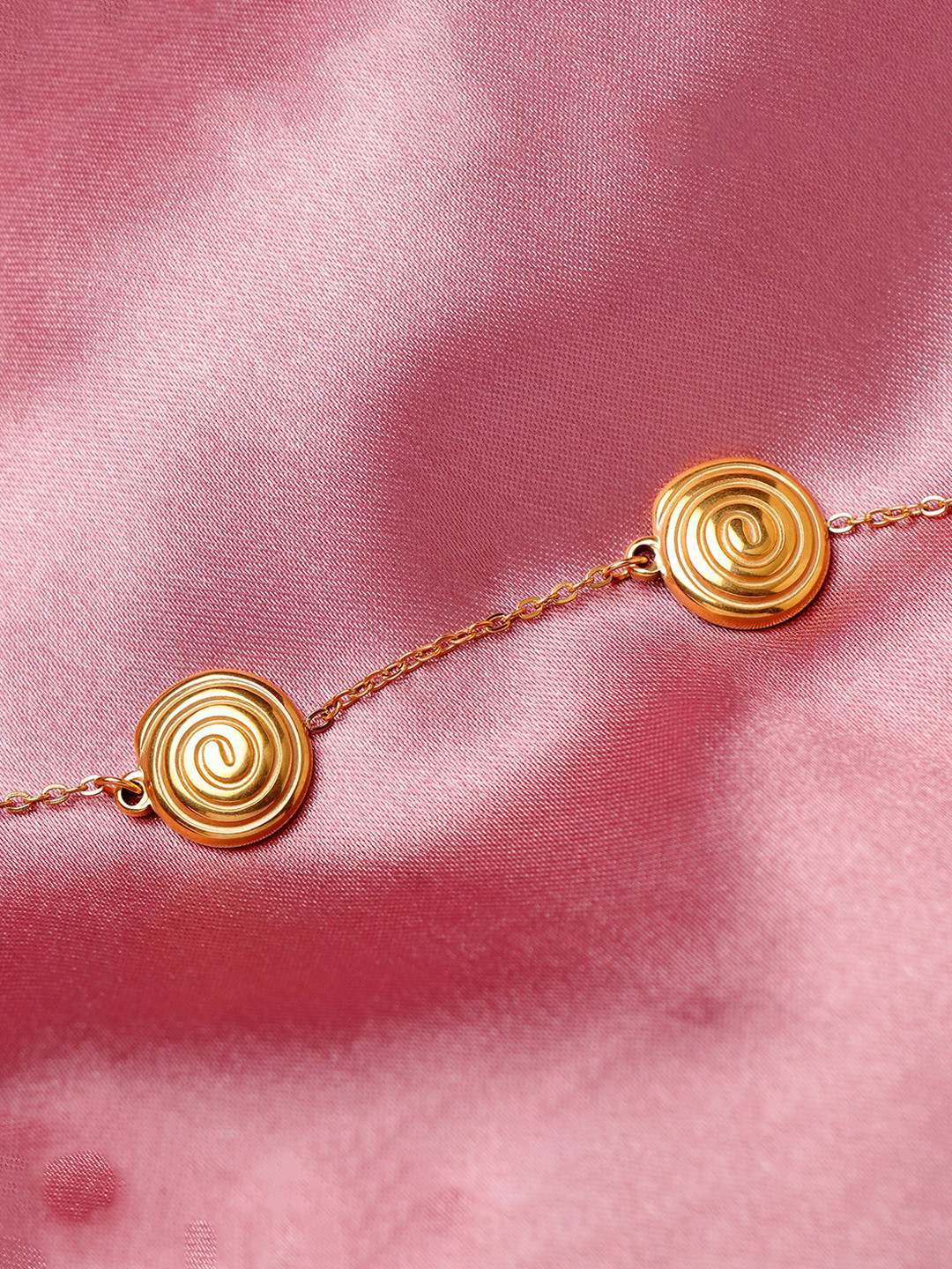 Archies Gold-Plated Spirals Link Bracelet