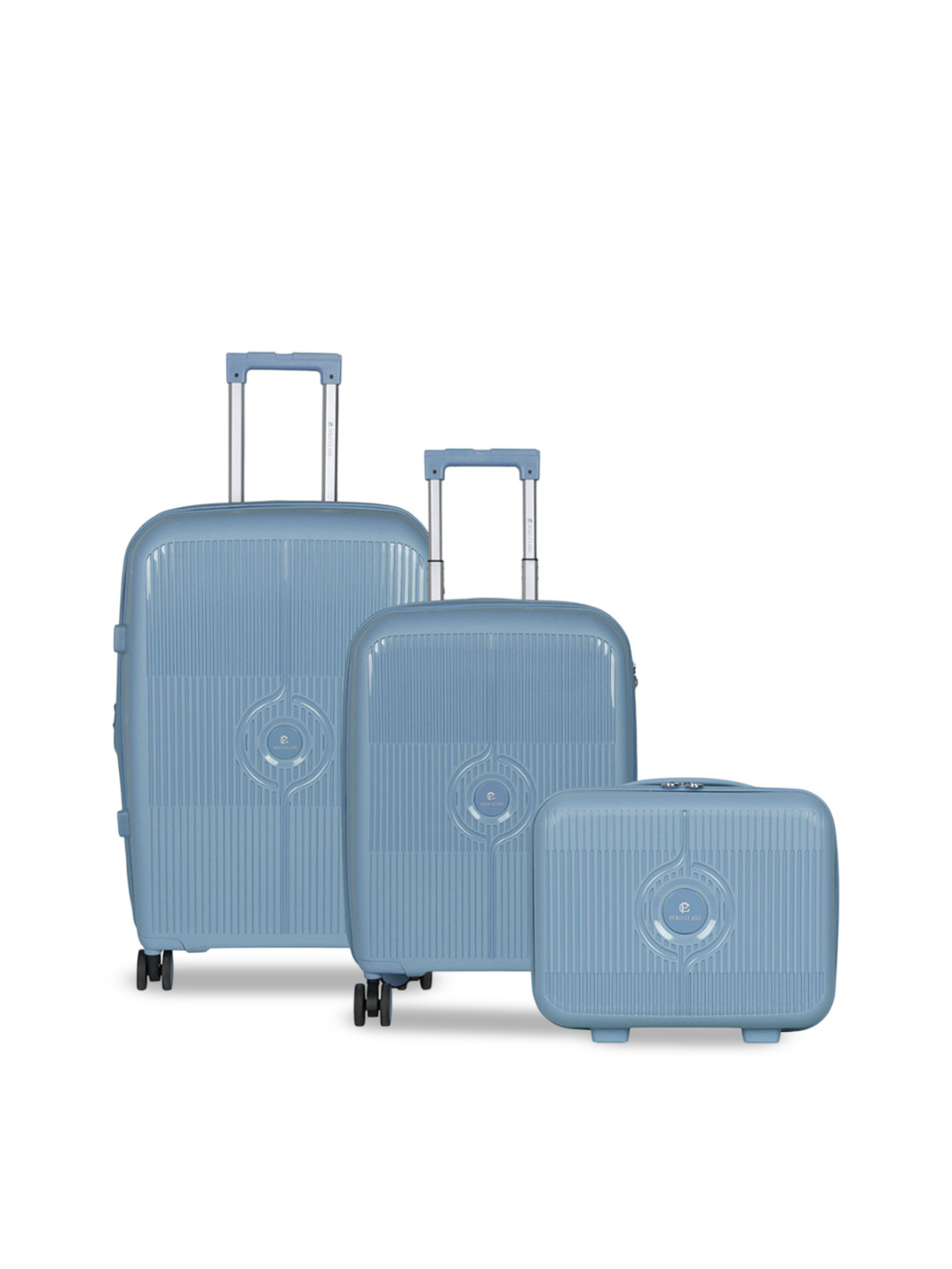 Polo Class Set Of 2 Textured Hard-Sided Trolley With Vanity Box