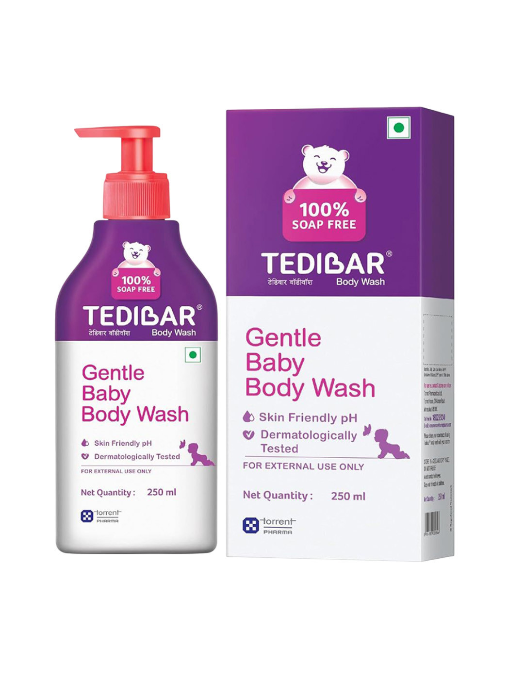 Tedibar Gentle Baby Body Wash With Skin Friendly Ph 5.5 - 250 ml