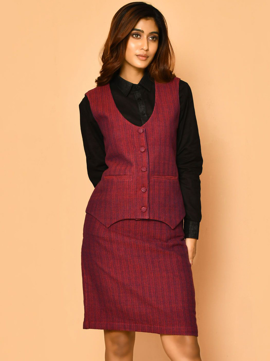 expressions by uv Women Self Design Tailored Jacket