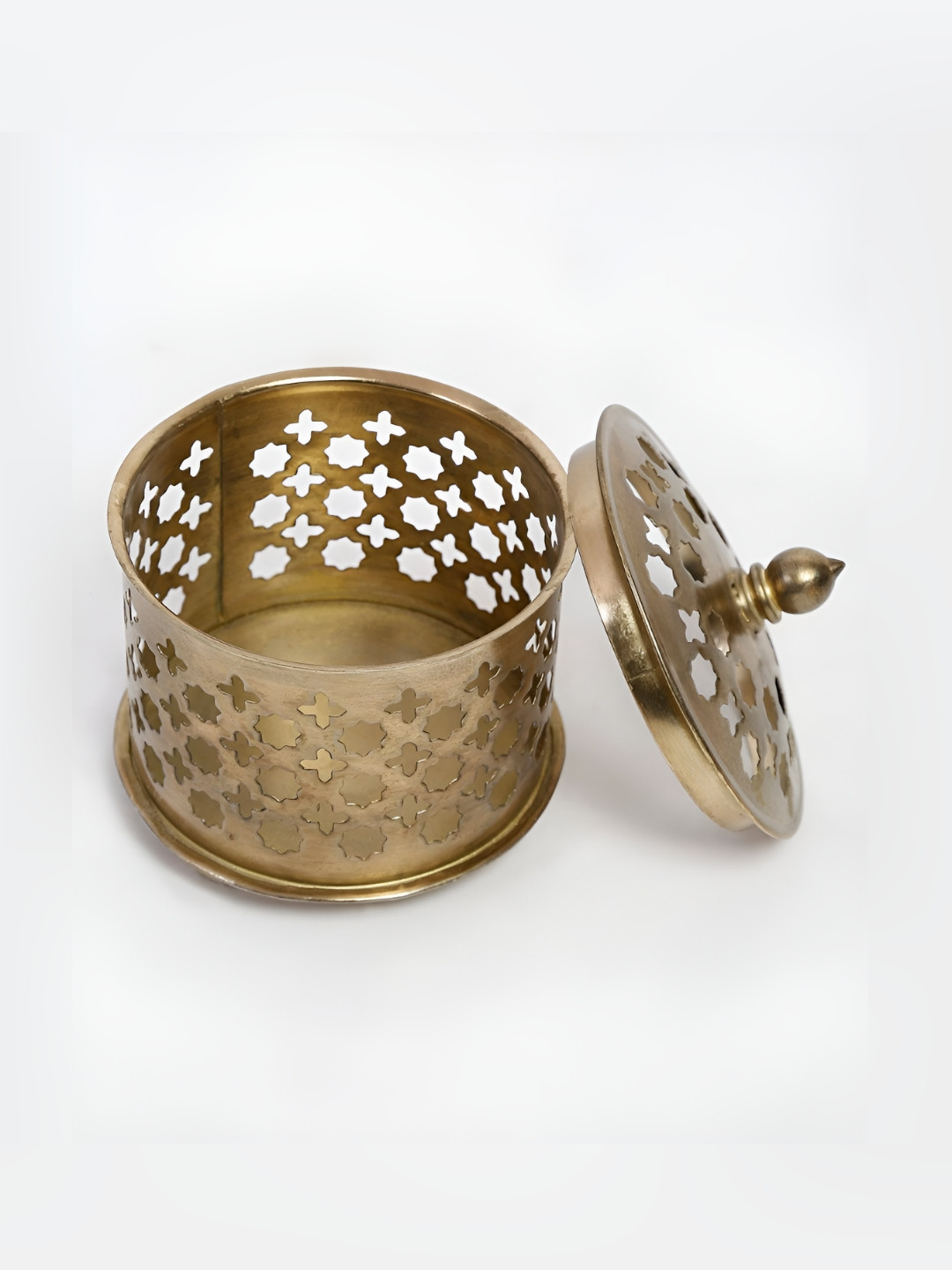 Fabindia Yug Bronze-Toned Regular Cutwork Utility Box Jewellery Organiser