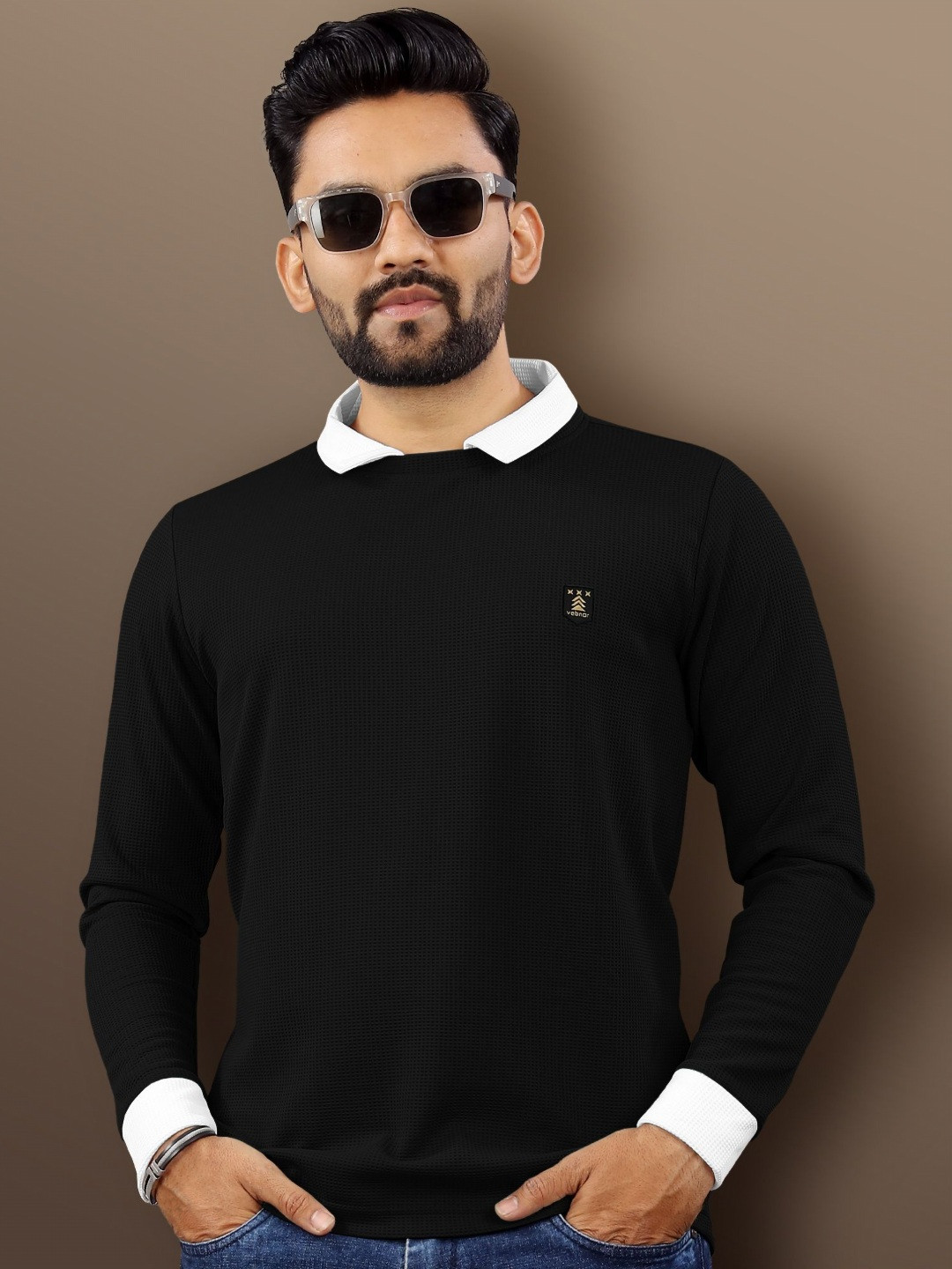 VeBNoR Men Polo Collar T-shirt