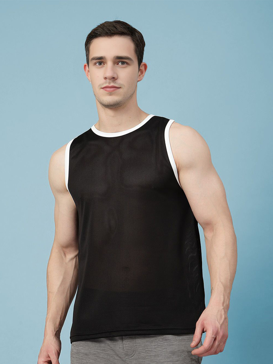 CHKOKKO Men Sleeveless Sport Regular Fit Gym Vest