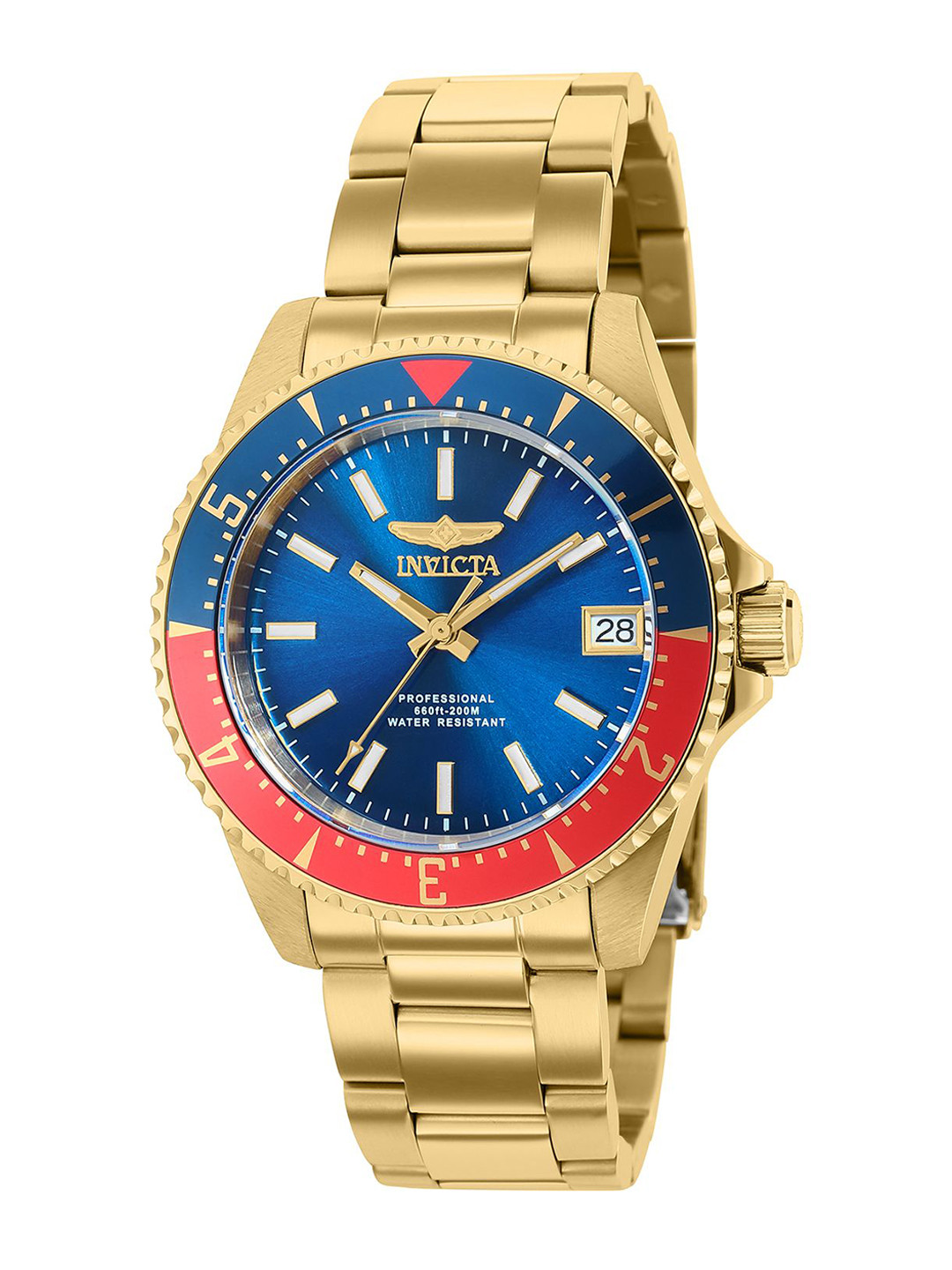 Invicta Pro Diver Men Round Dial & Stainless Steel Straps Analogue Automatic Watch 36807