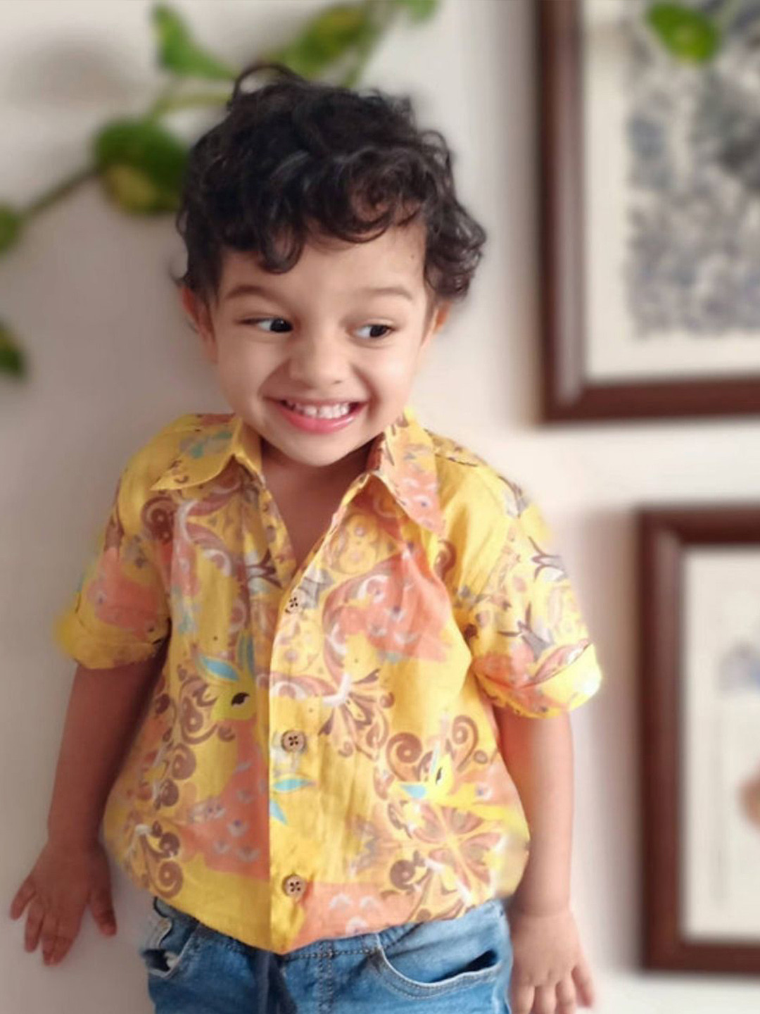 Tura Turi Boys Floral Opaque Printed Casual Cotton Shirt