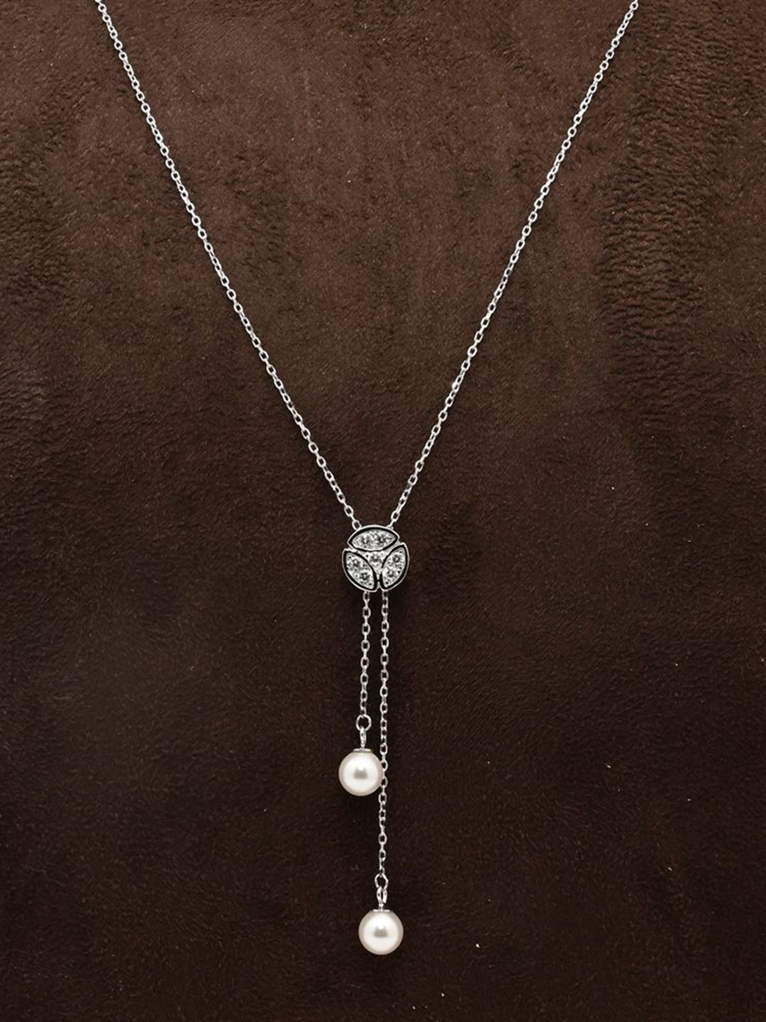 925 SILLER 925 Pure Silver Long Adjustable Chain Pendant