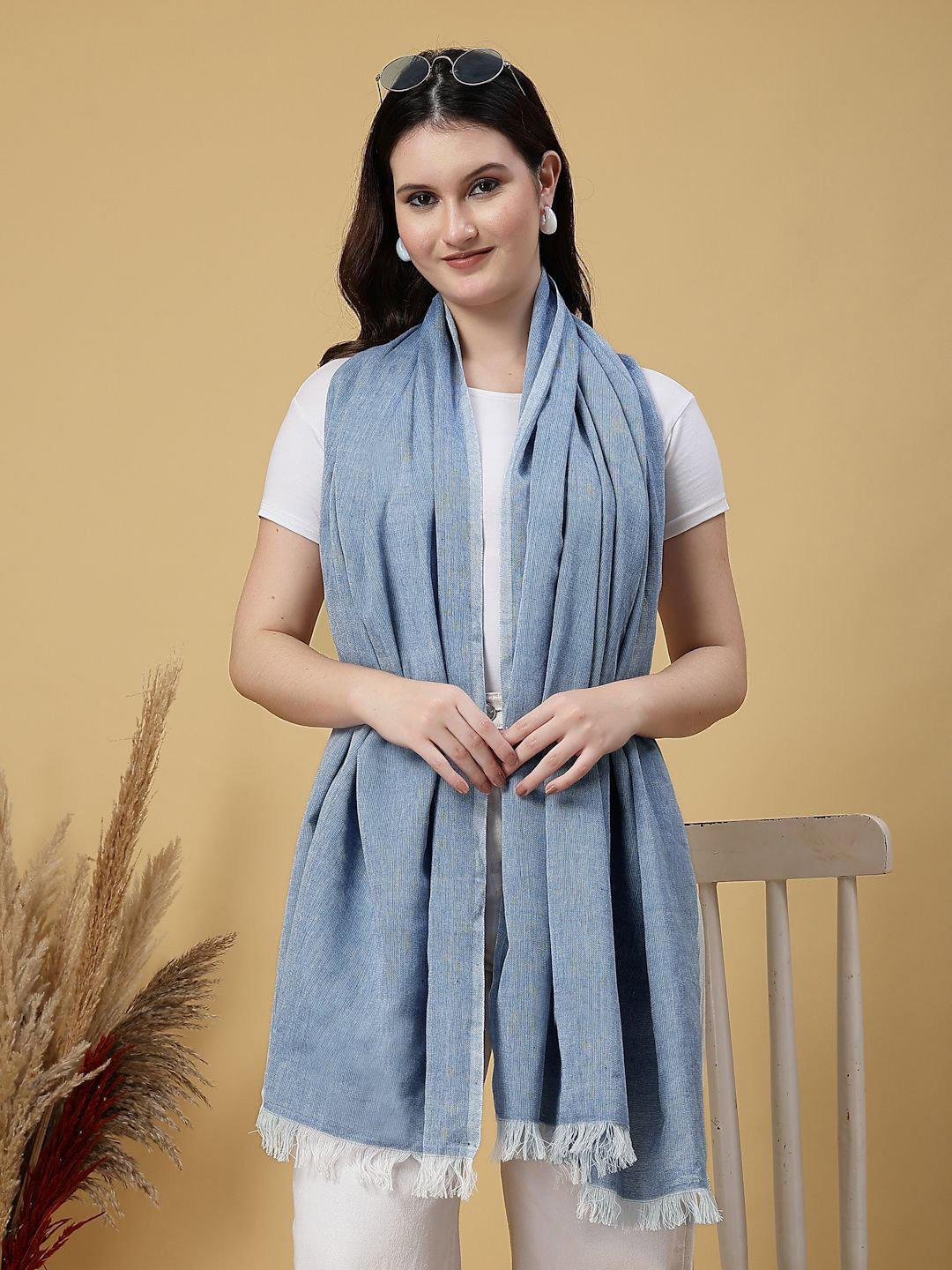 FABINALIV Solid Women's Cotton Stole