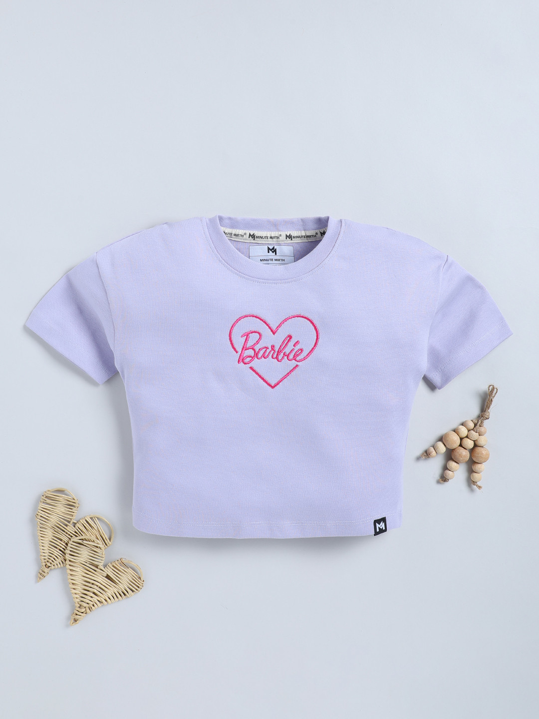 YK X Minute Mirth Girls Barbie Embroidered T-shirt