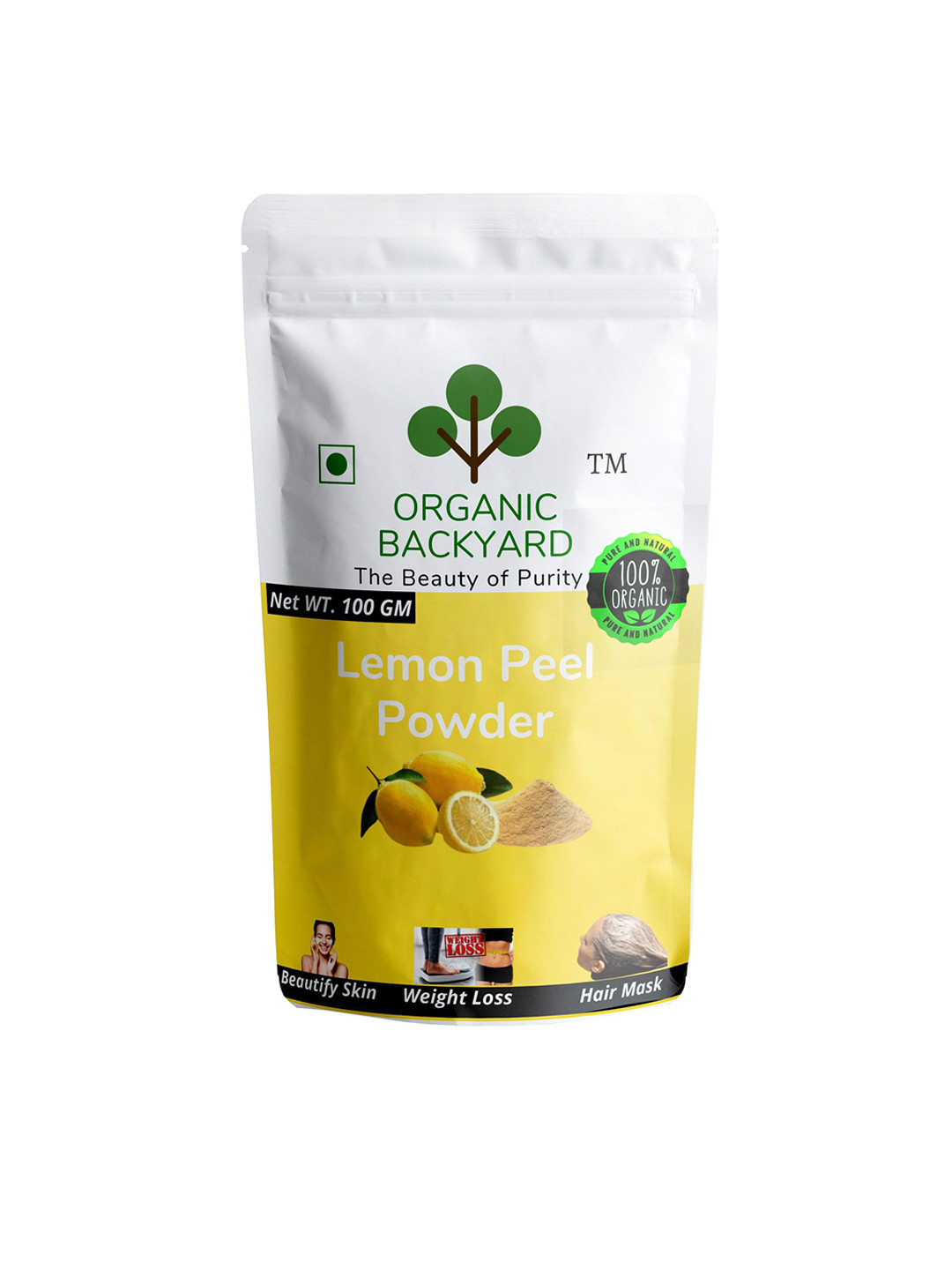 Organic Backyard Lemon Powder Face Mask - 100 g