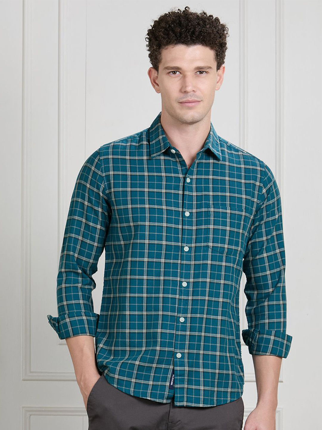 VALEN CLUB Men Premium Tartan Checks Checked Regular Fit Casual Shirt