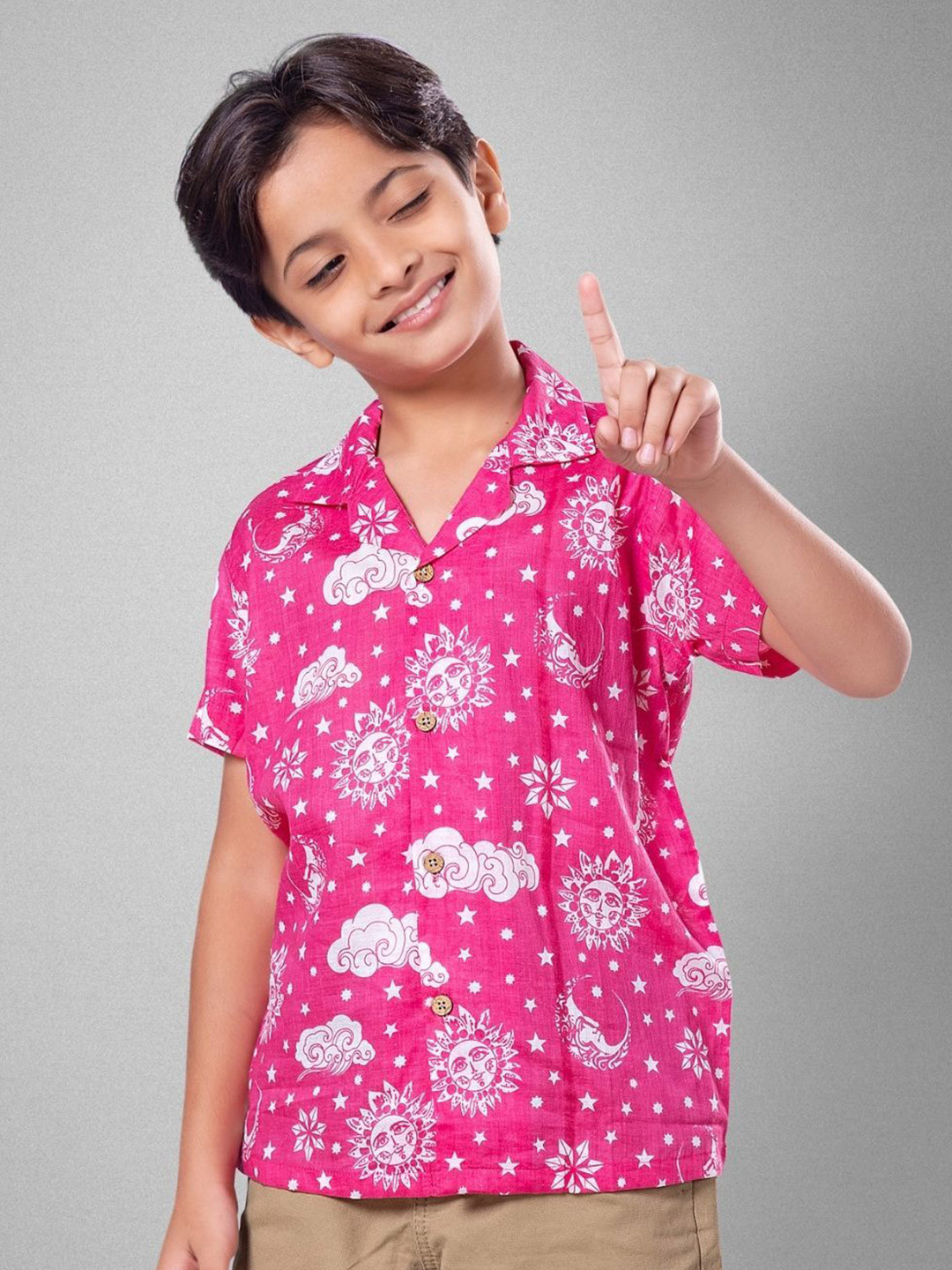 Tura Turi Boys Abstract Printed Regular Fit Casual Shirt