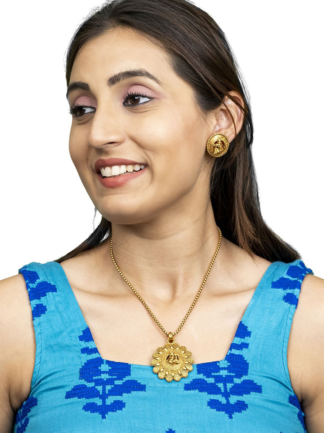 Shining Jewel - By Shivansh Gold-Plated Shree Krishna Jewellery Set