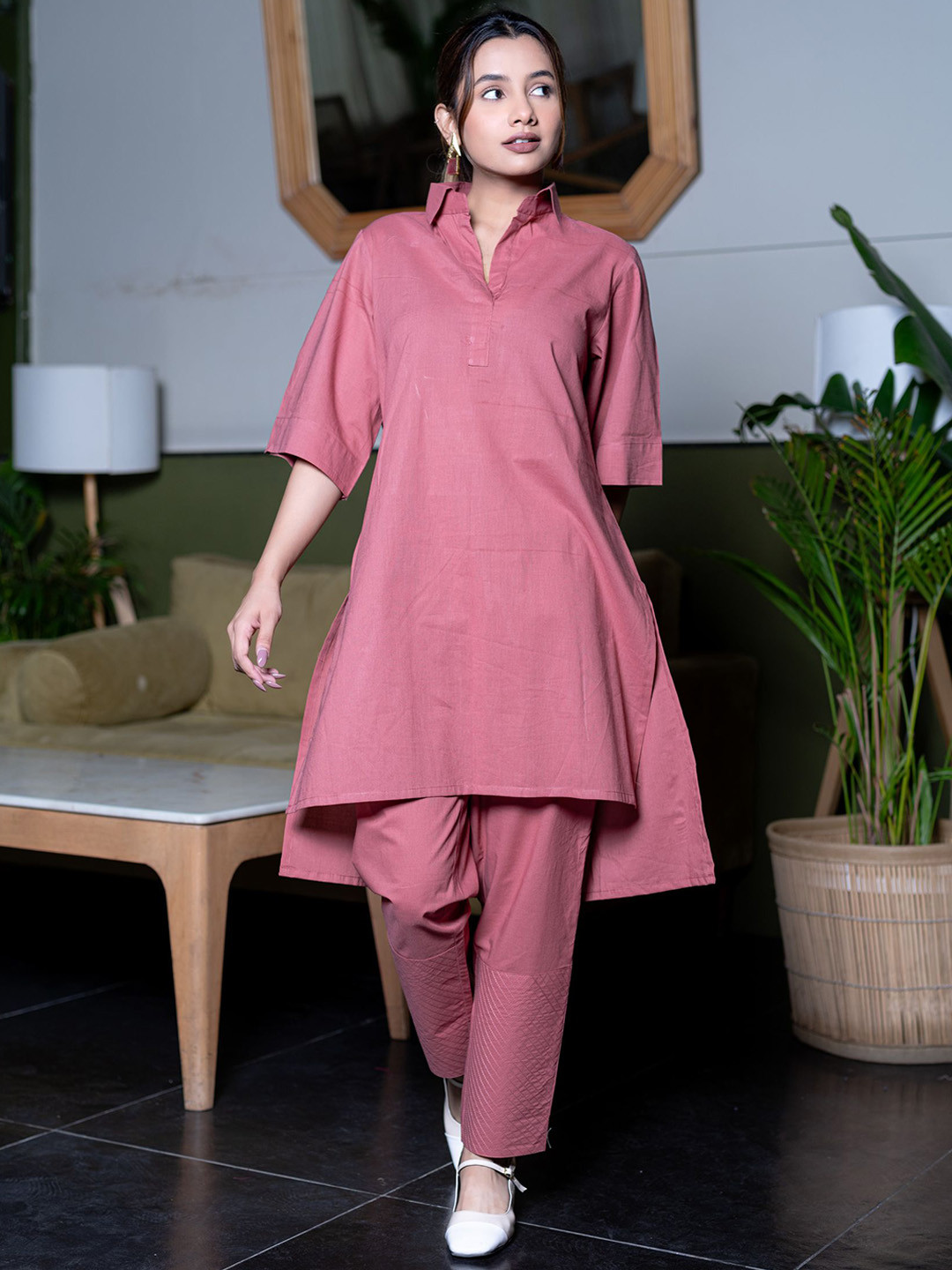 IMROZ HOUSE Shirt Collar Tunic & Trouser