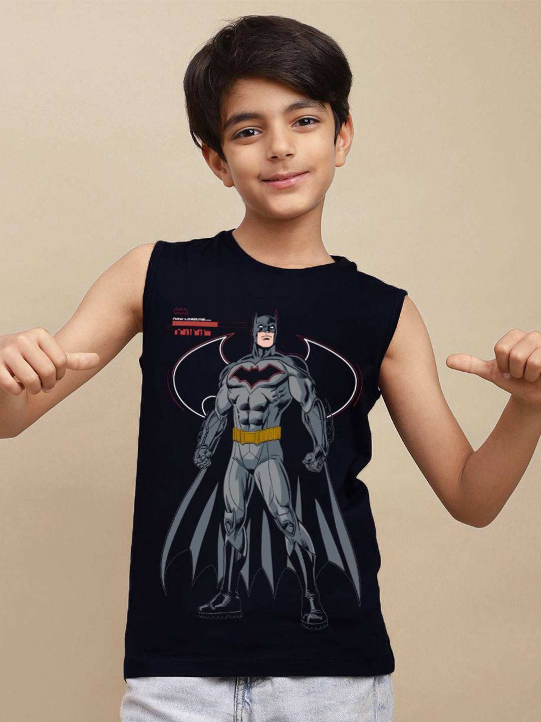 Kids Ville Boys Batman Printed 100% Cotton T-Shirt