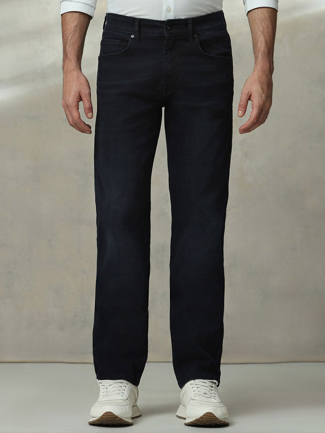 Mufti ss-25 Men Straight Fit Mid-Rise Clean Look Cotton Stretchable Jeans