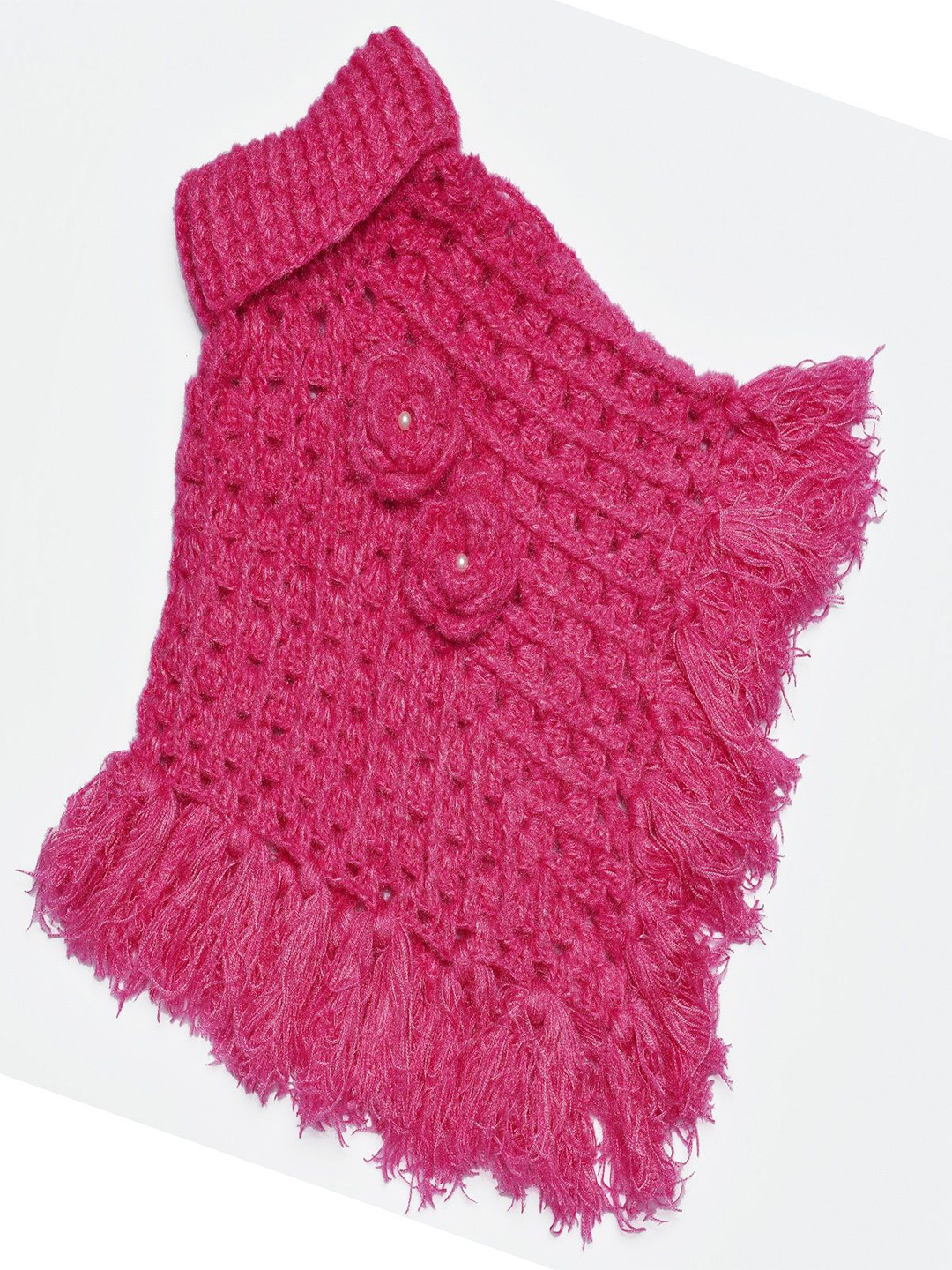 Tiekart Unisex Kids Woollen Crop Poncho