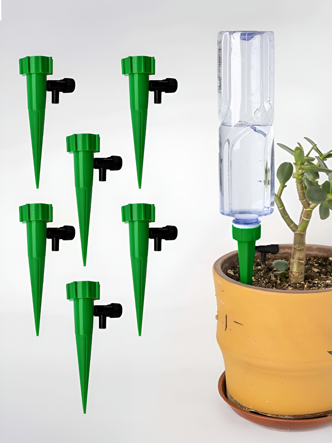 Cinagro 6Pcs Green Plant Water Dropper