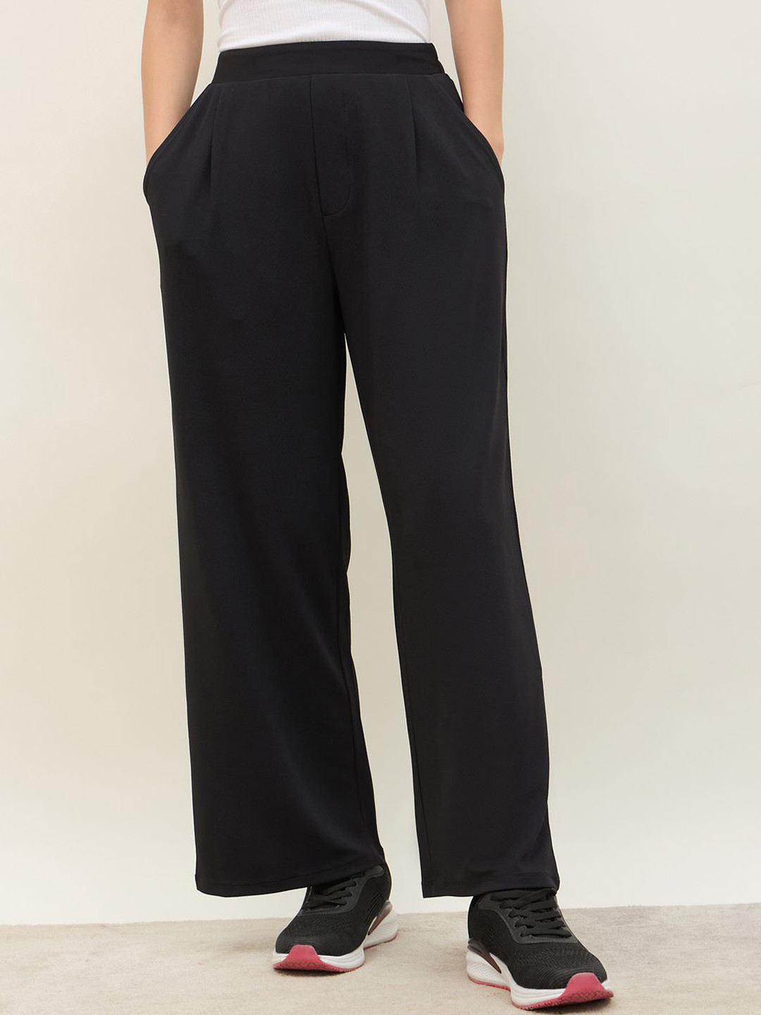 Styli Women Wide Leg Elasticated Back High Waist Trouser