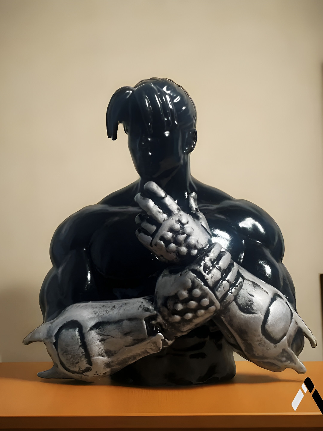 Archadia Black Polyresin Matte Living Room Medium Showpiece - 2.8 Inches