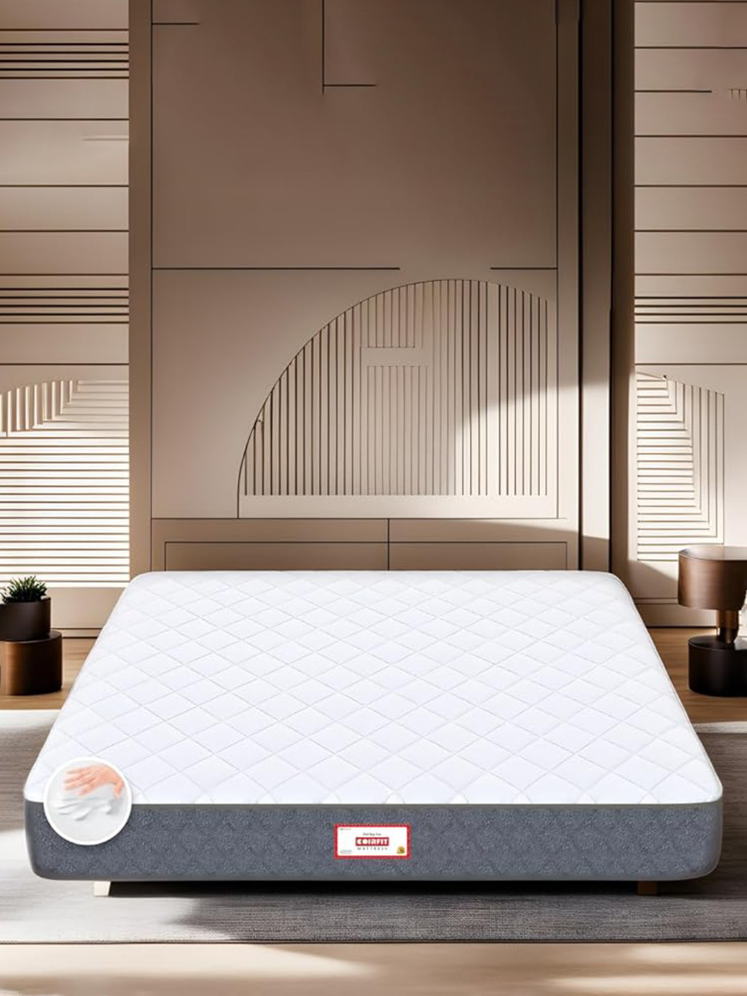 COIRFIT Twin Plus 5 Zone I-shape Tech.Memory Foam King Size 10 Inch Mattress (75X70)