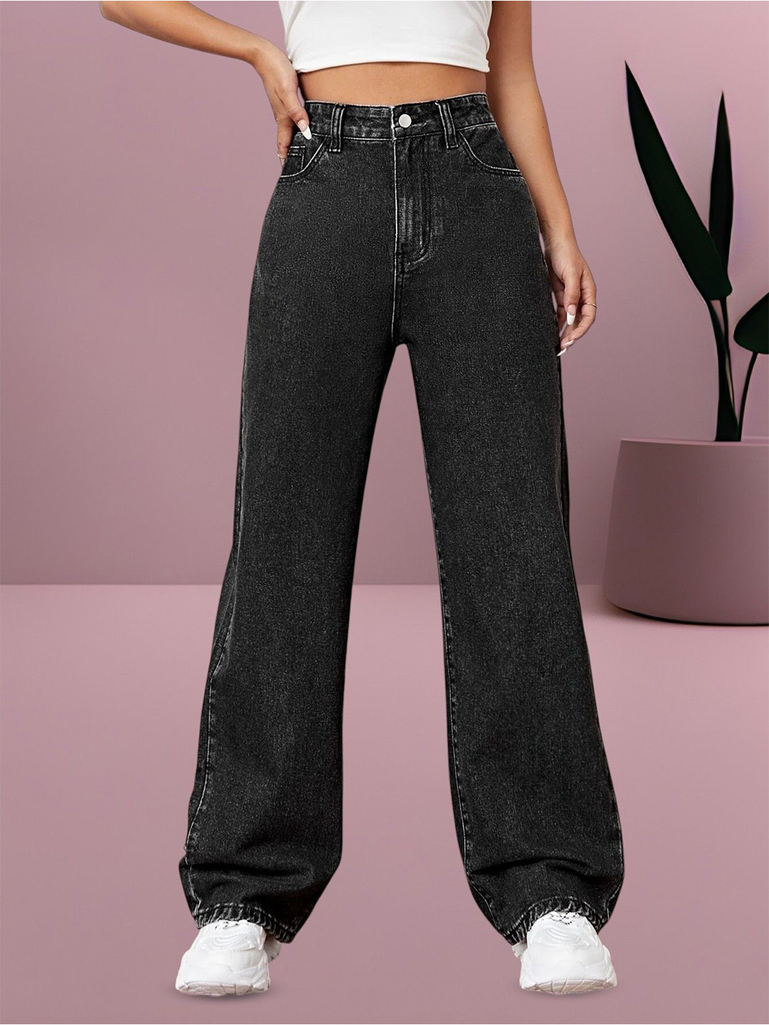 RIVI chic flare Women Comfort High-Rise Wide Leg Stretchable Jeans