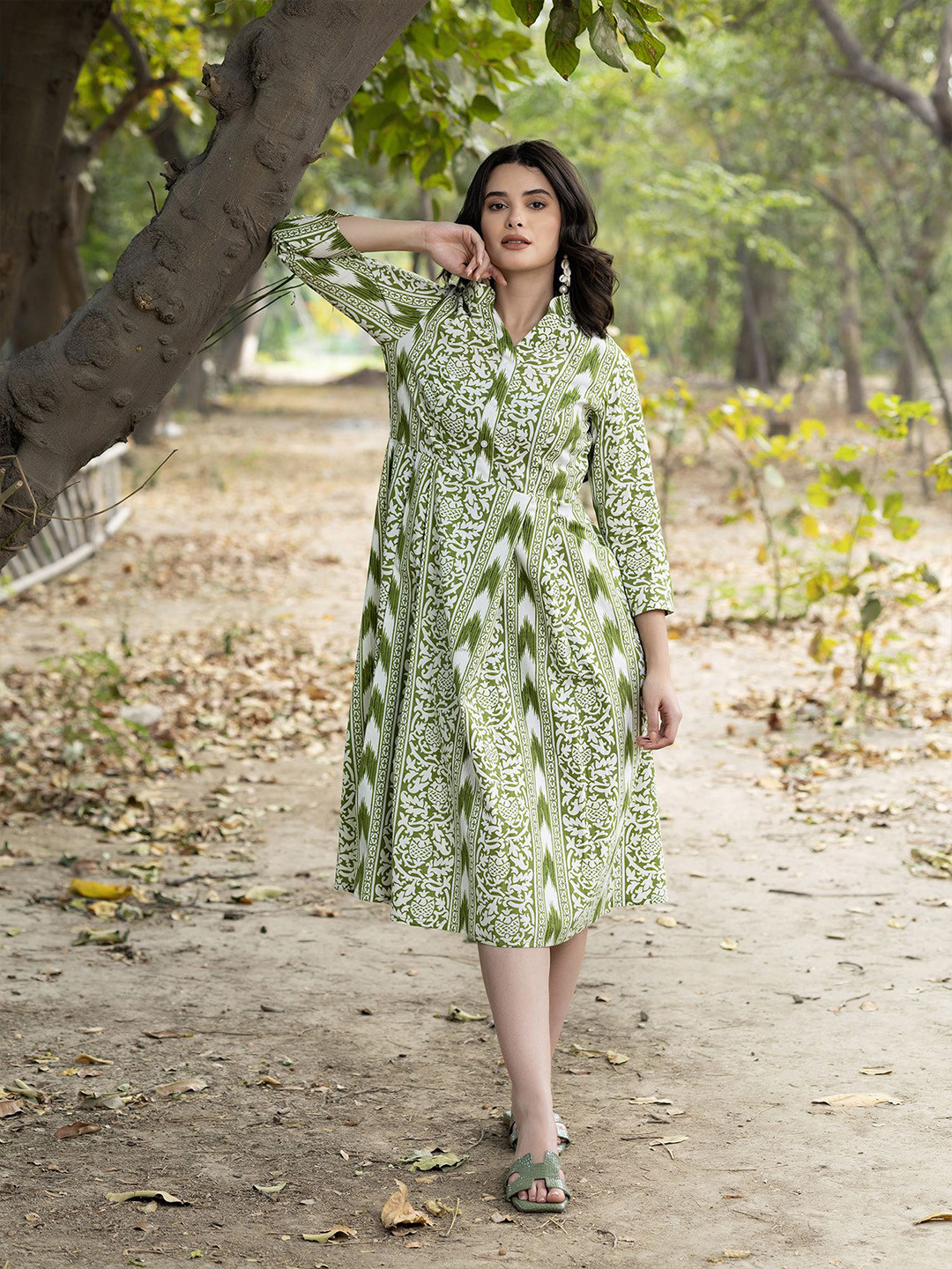 MABISH by Sonal Jain Women Center Box Pleat Midi Dress