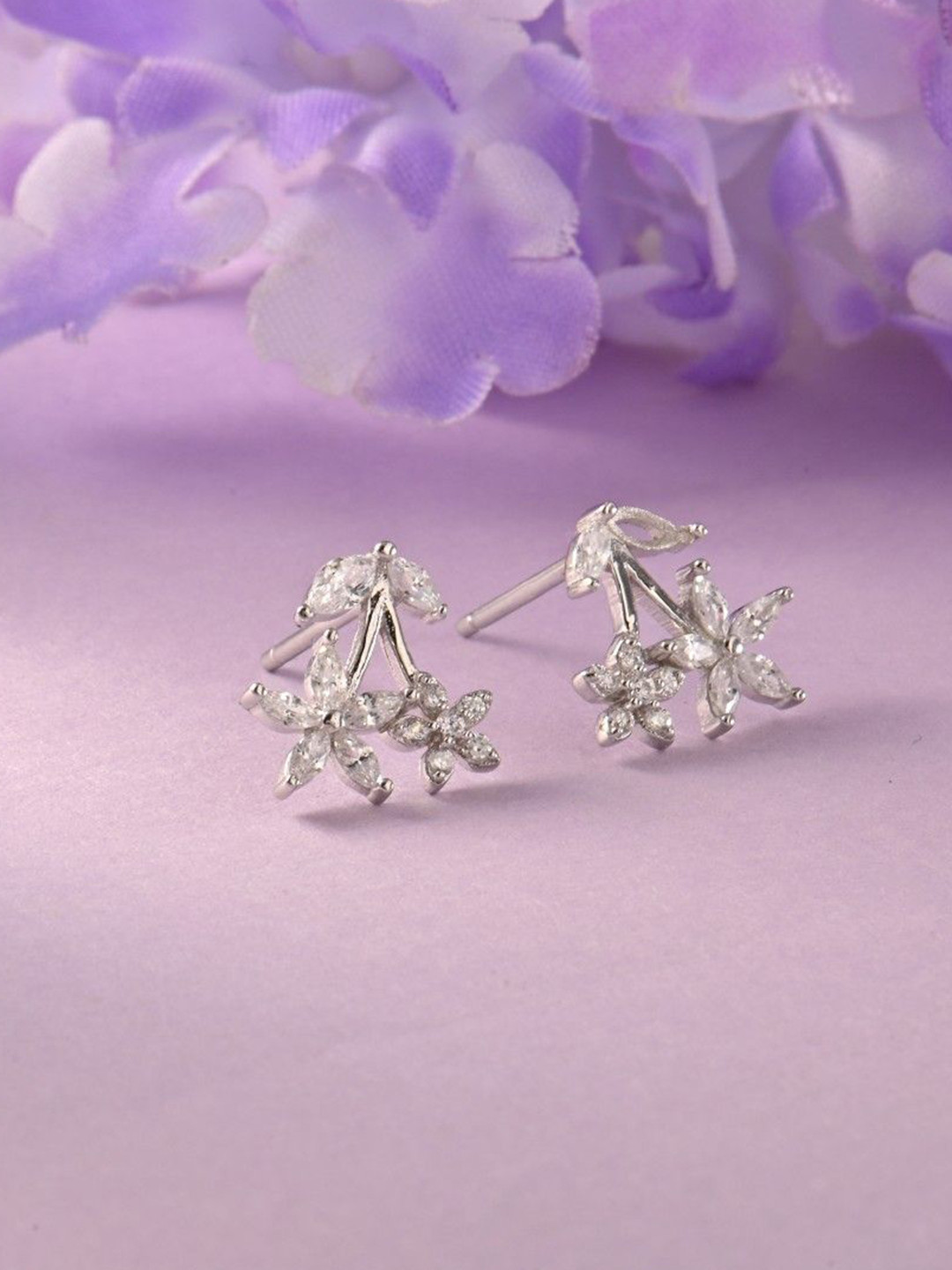 RACHIVA 925 Sterling Silver Cubic Zirconia Self-Love Zircon Silver Stud