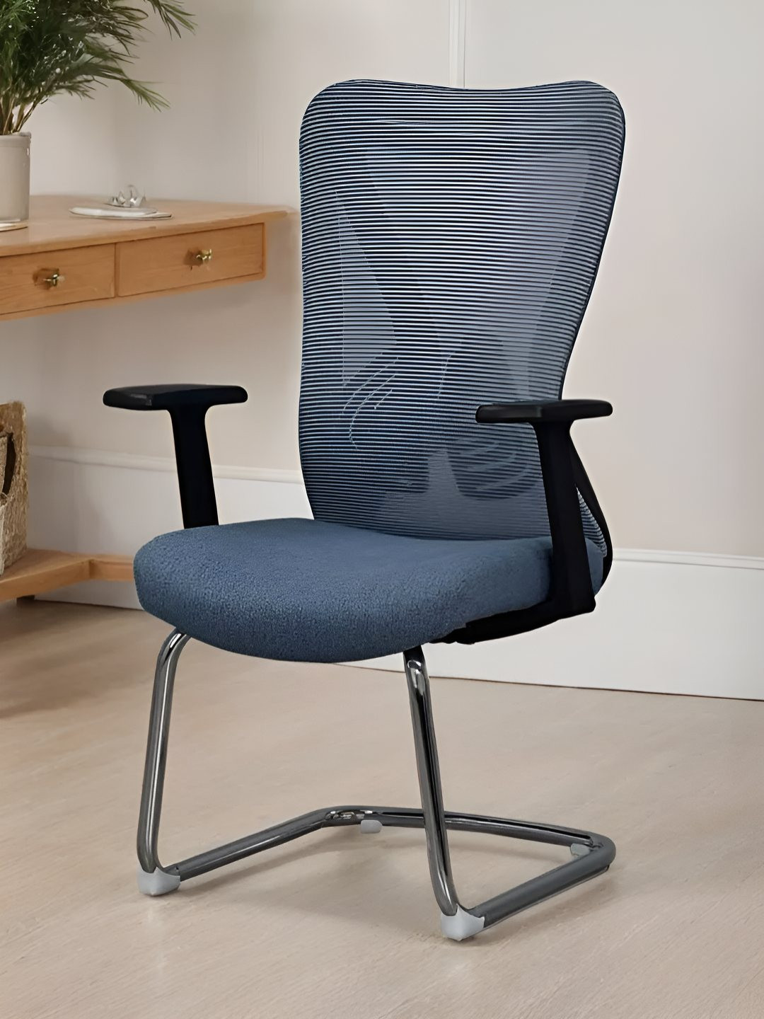 Royaloak Grey & Black Grace Visitor Chair