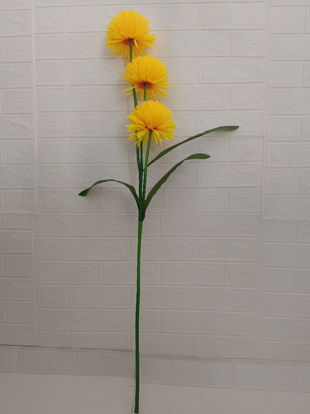 Nutts Yellow 3 Pieces Hanging Dahlia Artificial Flower