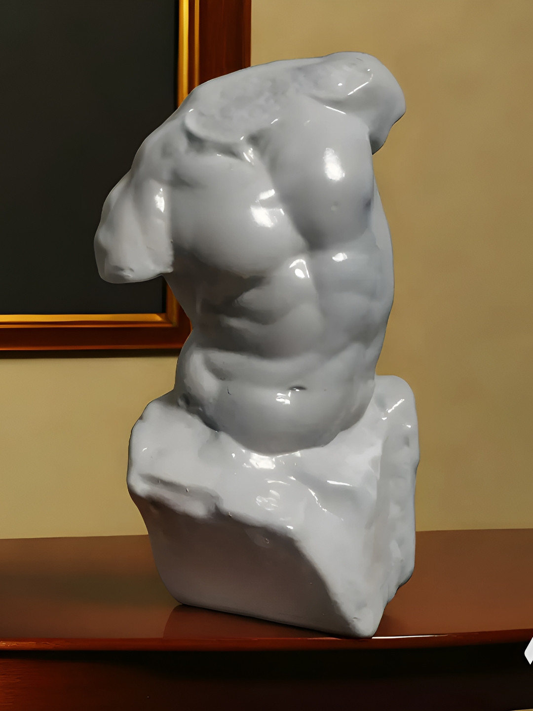 Archadia Grey Polyresin Matte Living Room Large Showpiece - 12.6 Inches