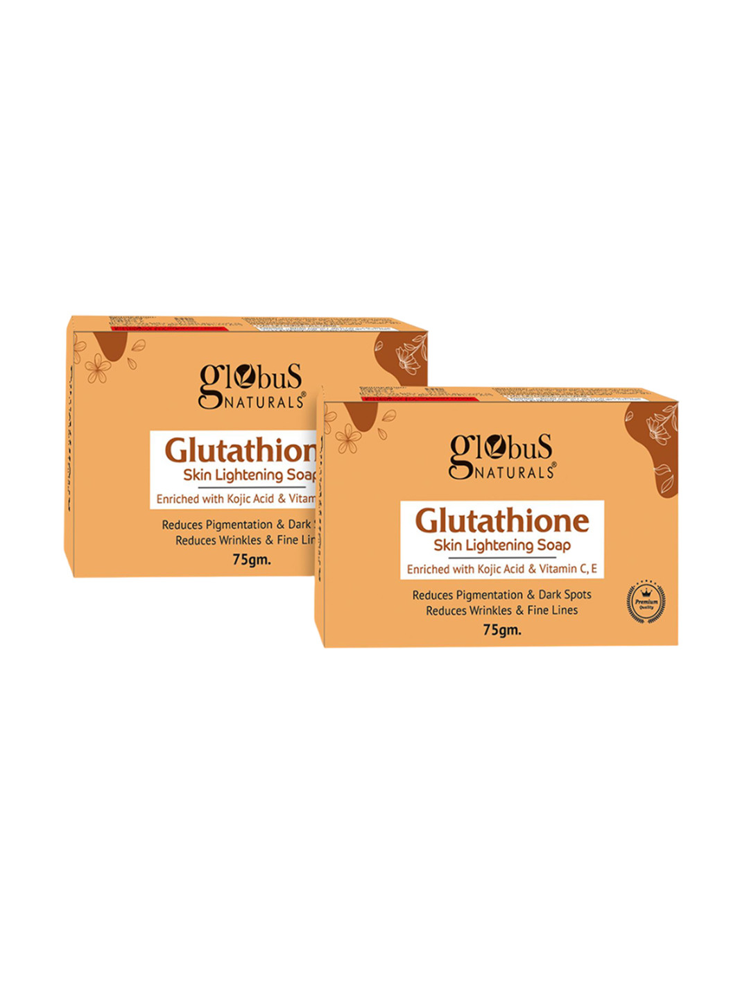 Globus naturals Set Of 2 Glutathione Skin Lightening Soap With Vitamin C - 75 g Each