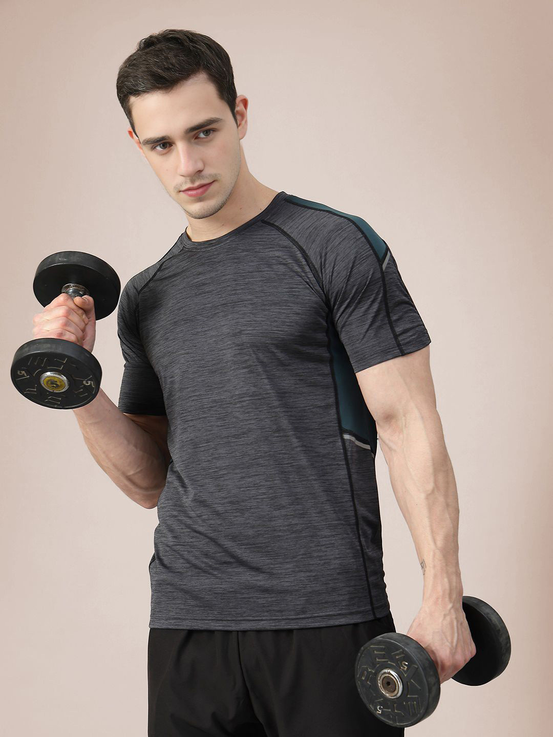 CHKOKKO MenRound Neck Regular Dry Fit Gym Sports T-Shirt