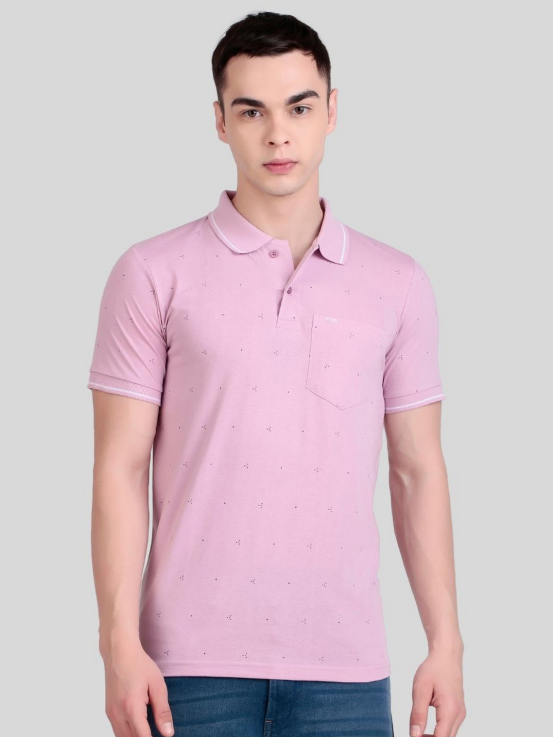 FLYIND VOGUE OUTFIT Men Polo Collar T-shirt