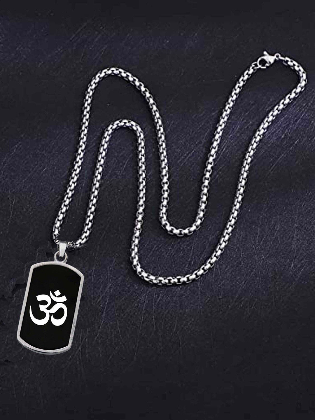 M Men Style Geometric Religious Lord Shiv Om Pendant