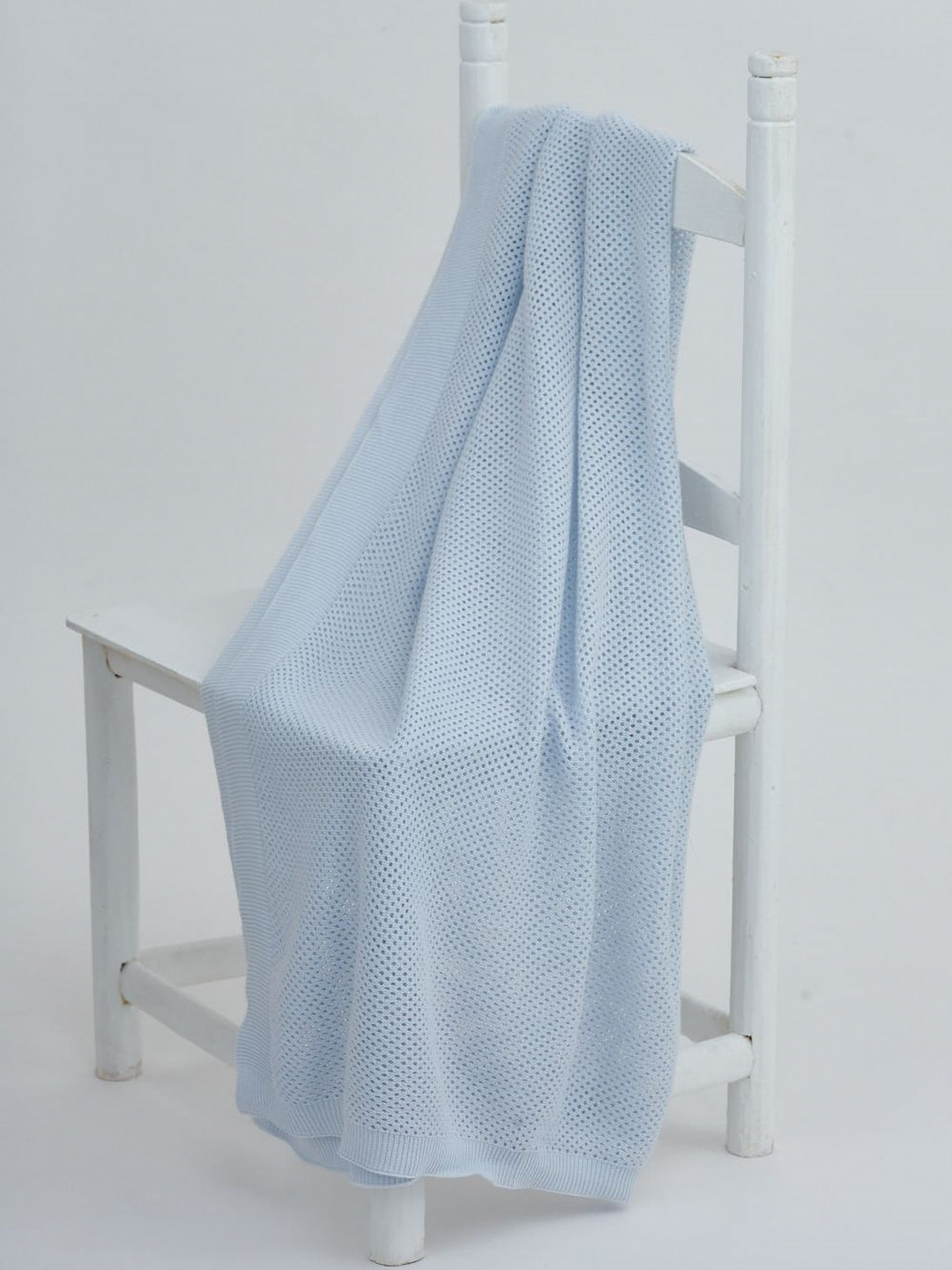 THE BABY TRUNK Blue Dots Organic Cotton Mild Winter Single Bed Blanket